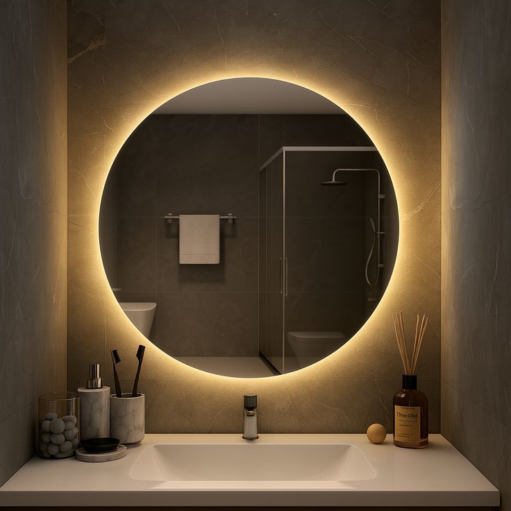 Espejo de baño circular
