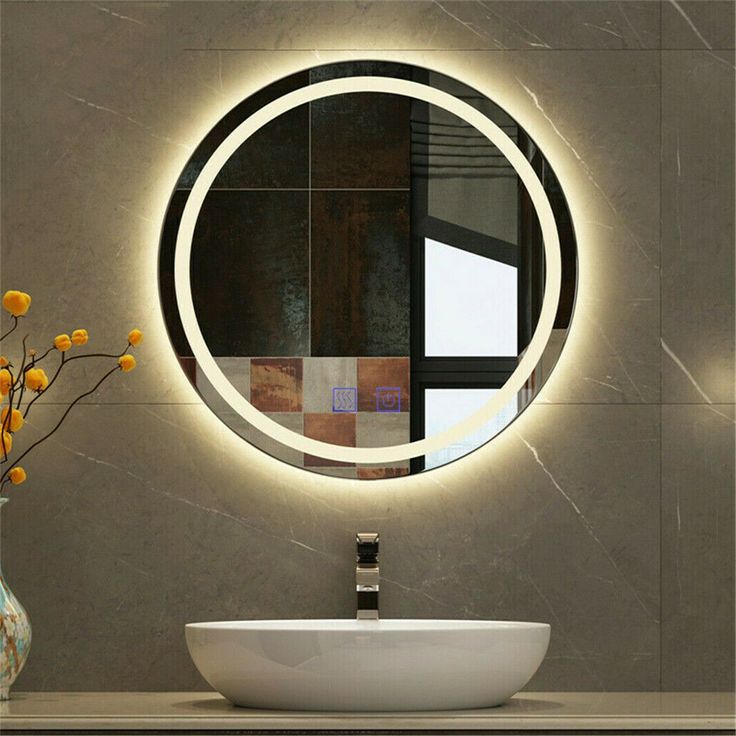 Espejo de baño circular empabonado
